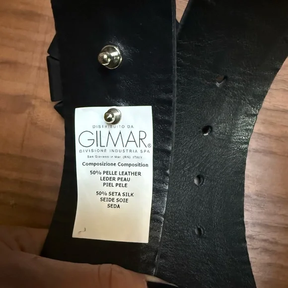 Giambattista Valli Haute Couture Leather & Silk Black Floral Waist Belt - Picture 9 of 11